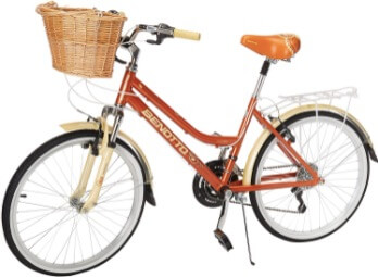 Bicicleta Benotto Moorea Aluminio FS R24 21V Dama, Canastilla,Salpicaderas