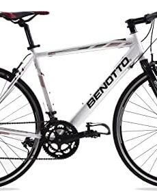 Benotto Bicicleta Ruta 850 R700 14V. Shimano Frenos Horquilla Aluminio Blanco/Negro Talla:51