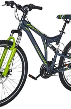 Benotto MDHDS52921UNGV Bicicleta Montaña con Frenos Delantero Disco Mecanico/Trasero V para Hombre, Aluminio Gris Oscuro/Verde, Extra Grande