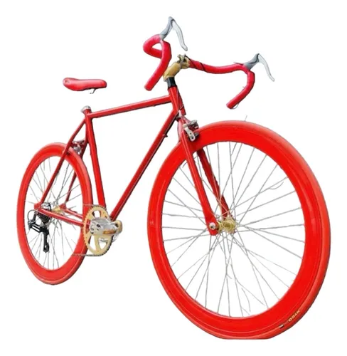 Bicicleta fixie roja: estilo, velocidad y personalidad urbana